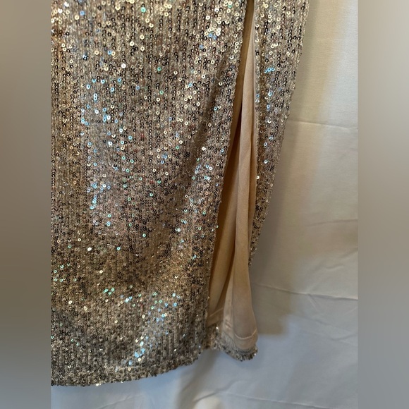 NWT Baltic Born Annabel Sequin Midi Dress Size XS Ivory Sequins Lined Stretch - Picture 6 of 16